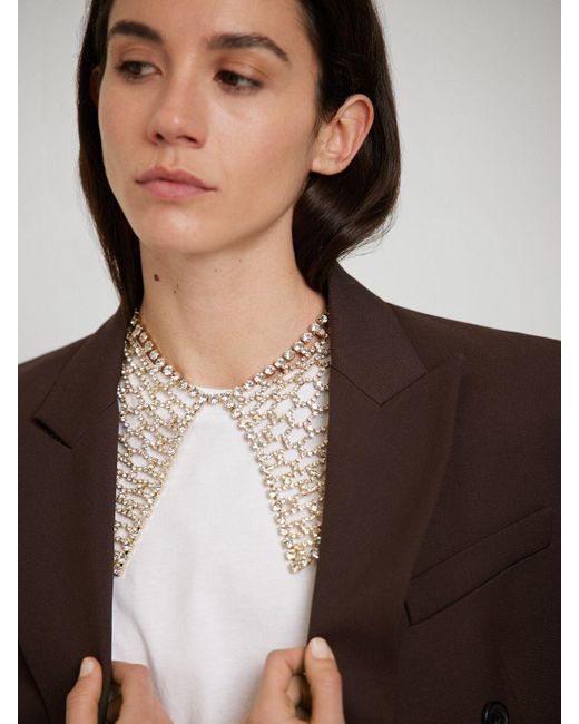 Rosantica White Kristall-statement-kragen "tricot"