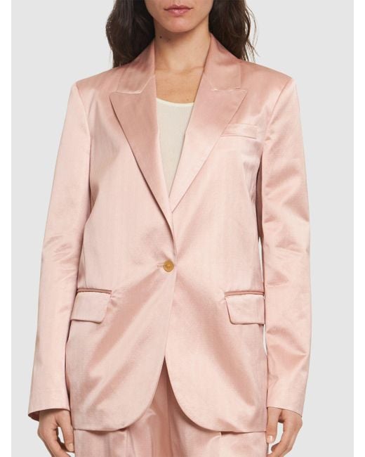 Forte Forte Pink Chic Herringbone Tailored Jacket