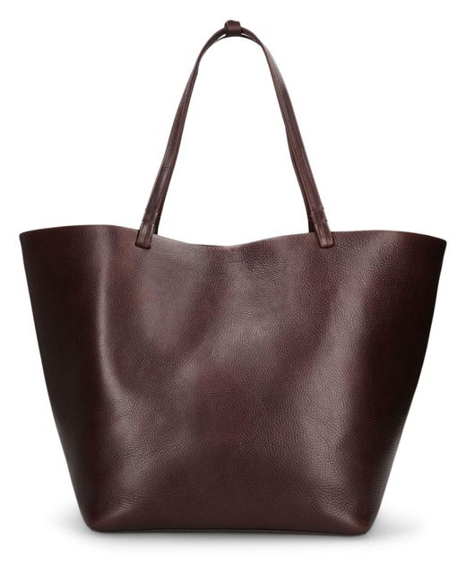 The Row Brown Xl Park Vegetable Tanned Leather Tote