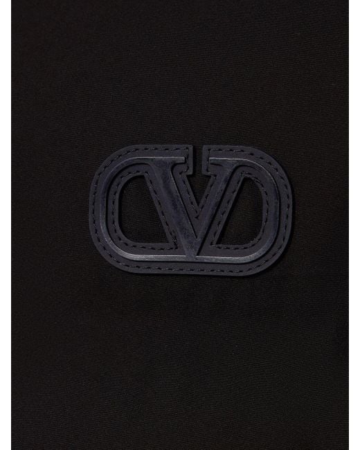 Doudoune v logo Valentino pour homme en coloris Black