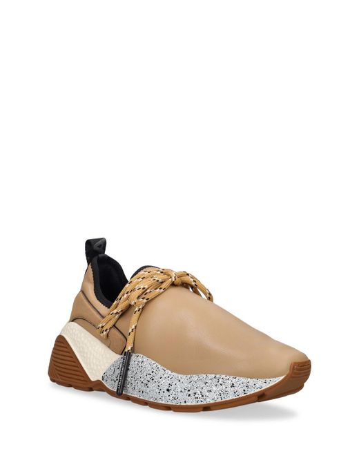 Stella McCartney Natural Eclypse Faux Stretch Leather Sneakers