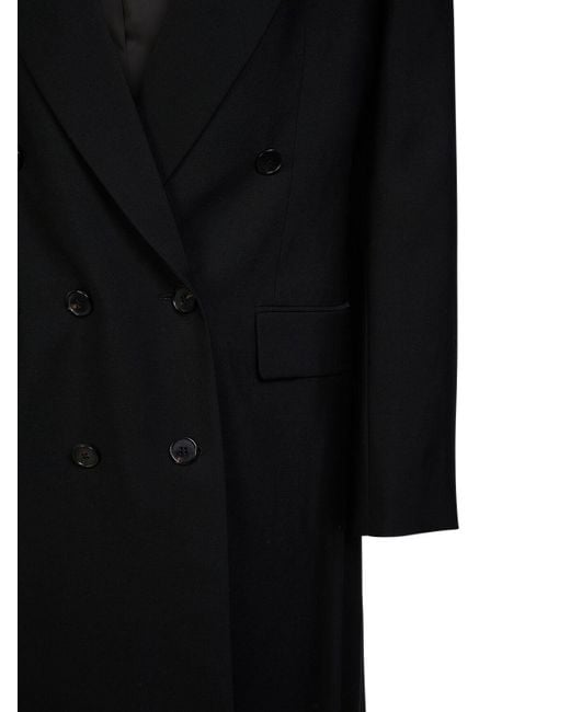 The Row Black Dennet Wool Long Coat