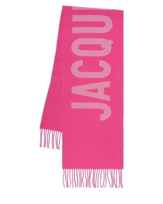 Jacquemus L'echarpe Logo Scarf in Pink for Men | Lyst
