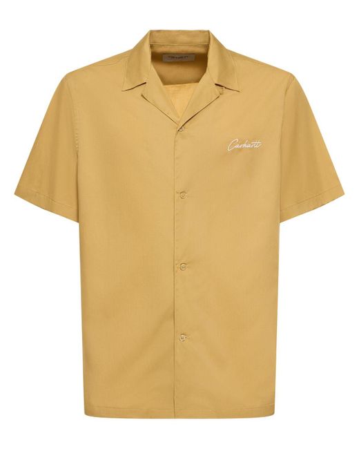 Carhartt Yellow Delray Cotton Blend Short Sleeve Shirt for men
