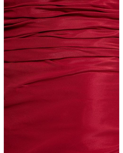 Zuhair Murad Red Strapless Faille Long Dress W/overskirt