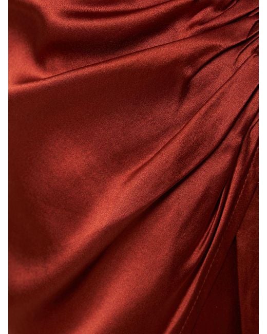 Reformation Red Minikleid Aus Seidensatin "alanis"