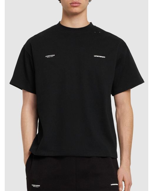 Unknown Black Cotton T-shirt for men