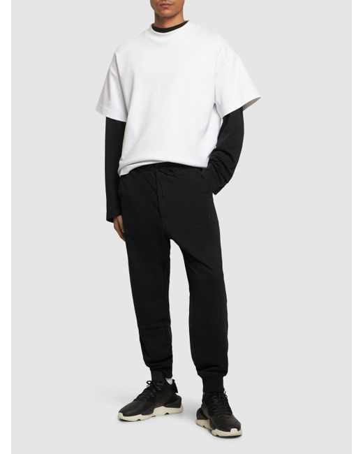 Pantalon de sport en coton éponge Y-3 pour homme en coloris Black