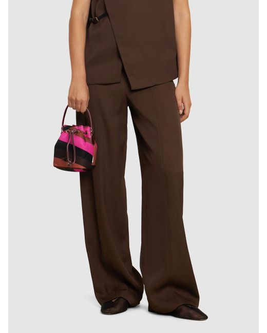 Emilio Pucci Small ナイロンドローコードバスケットバッグ Pink
