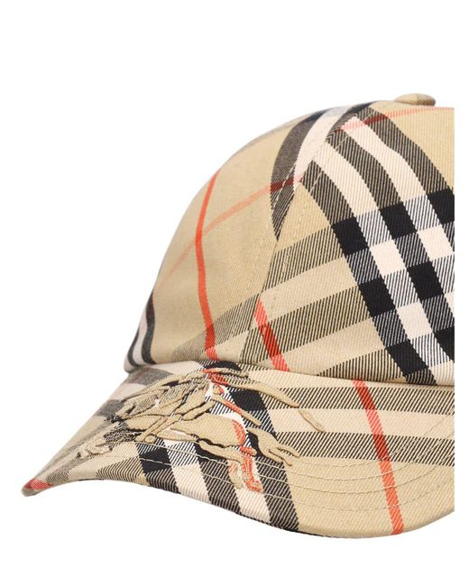 Gorra de baseball de algodón Burberry de hombre de color Natural