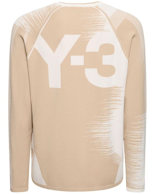 Y-3 Natural Engineered Knit Sweater for men
