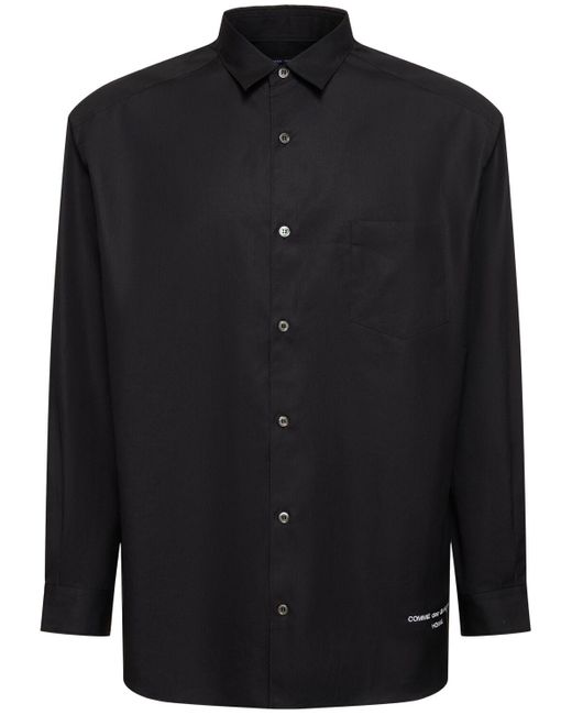 Camiseta de algodón Comme des Garçons de hombre de color Black