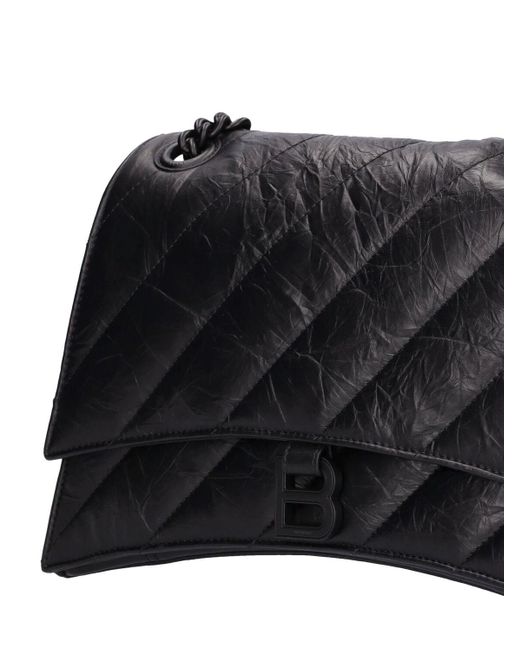 Balenciaga Gray Medium Crush Quilted Leather Chain Bag