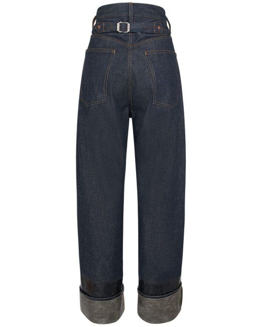 Jeans rectos de denim con bolsillos Maison Margiela de color Blue