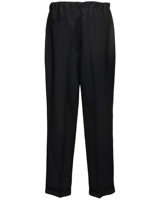 Maison Margiela Herren Hose Aus Wolle Und Mohair in Black für Herren
