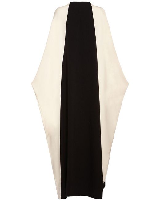 Vestido largo de seda georgette con mangas amplias Tom Ford de color Black