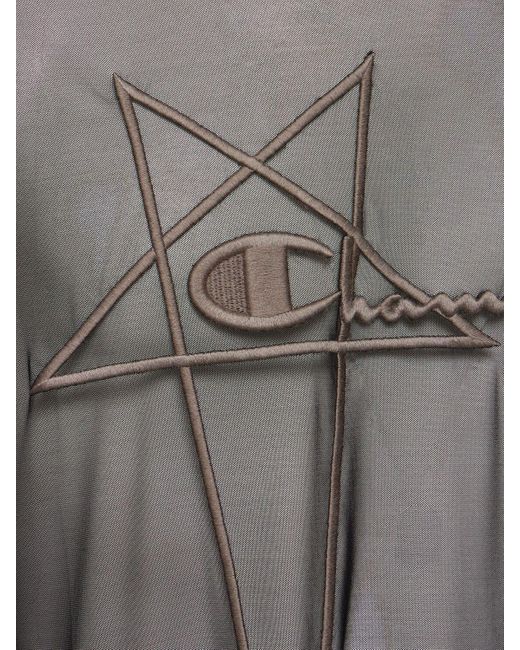 T-shirt tommy t in mesh con logo di Rick Owens in Black da Uomo