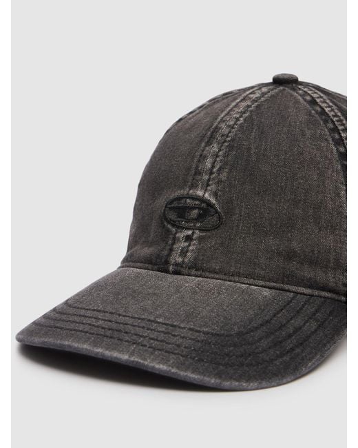 DIESEL Black C-gable Cap for men