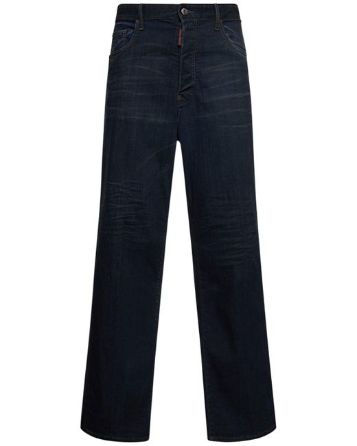 Jeans eros in denim di cotone stretch di DSquared² in Blue da Uomo