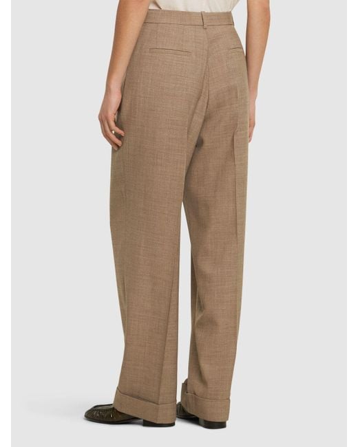 The Row Natural Tor Wool Straight Pants