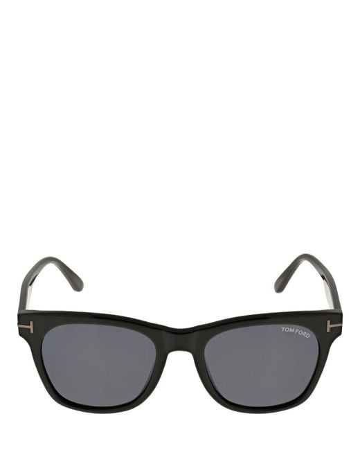 Tom Ford Black Brooklyn Squared Acetate Sunglasses