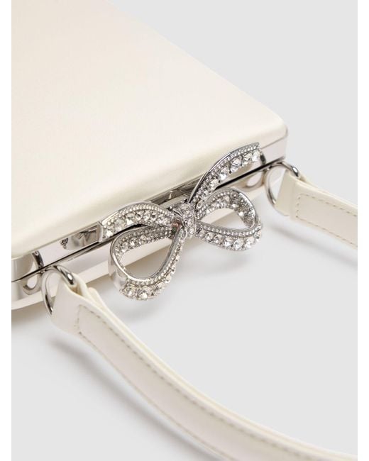 Donna Borsa Mini Bow di Self-Portrait in Natural