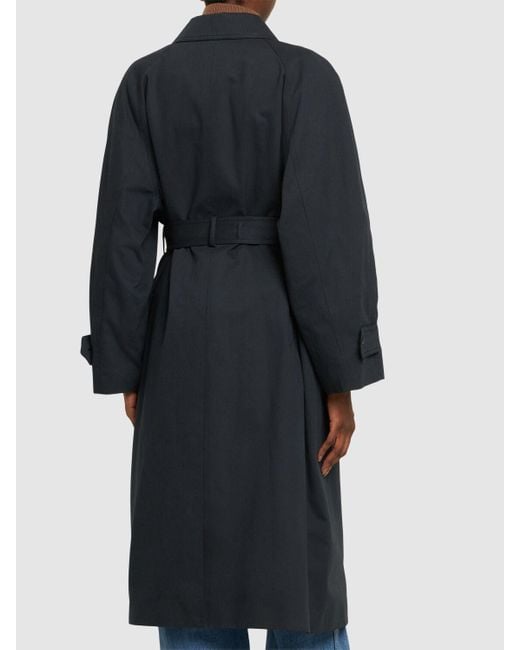 Trench-coat en coton mélangé volume mac DUNST en coloris Black
