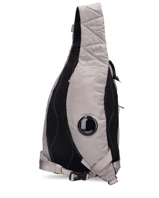 C P Company Gray Nylon B Crossbody Backpack for men