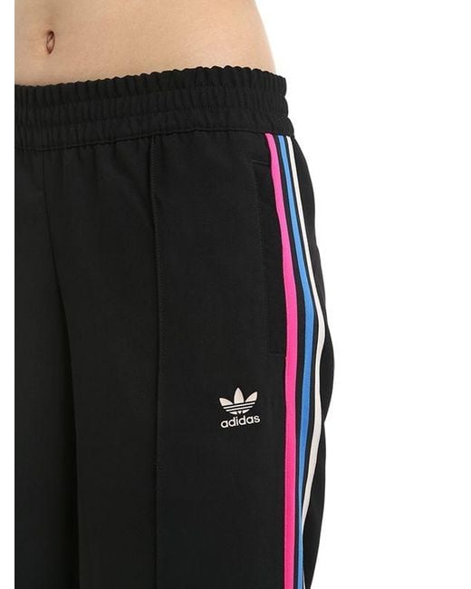 adidas Originals Wide Leg Capri Track Pants in Black