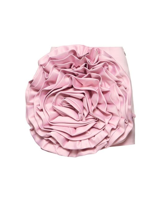 ROTATE BIRGER CHRISTENSEN Pink Tula Big Flower Satin Mini Skirt