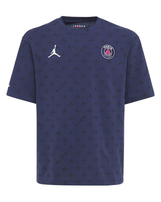 Nike Jordan Psg All Over Print T-shirt in Blue for Men | Lyst
