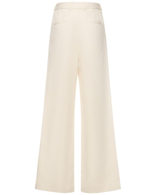 Loulou Studio Natural Idai Cotton & Linen Pants