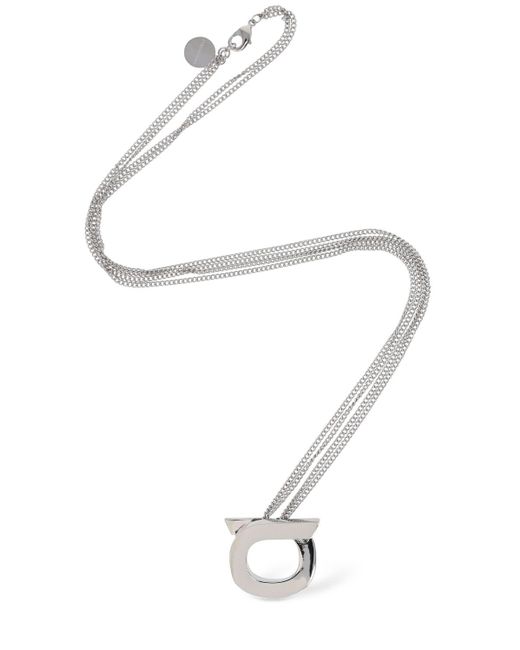 Ferragamo Halskette "ganpop" in Metallic für Herren
