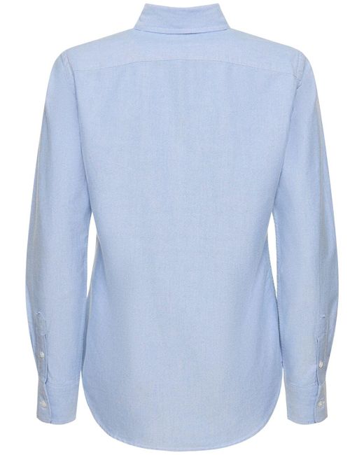 Polo Ralph Lauren Blue Hemd Aus Baumwollpopeline "kendall"