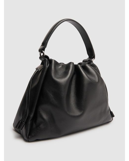 Donna Borsa Piccola Glove di Brunello Cucinelli in Black