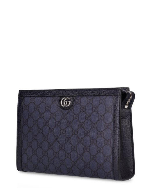 Gucci Blue Ophidia gg Supreme Pouch for men