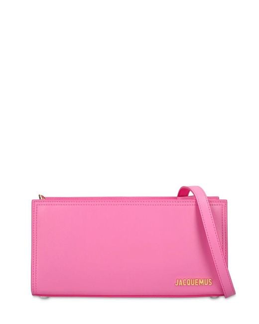 Jacquemus Le Rectangle Leather Shoulder Bag in Pink | Lyst