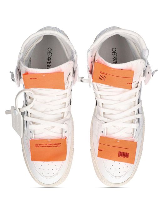 Off-White c/o Virgil Abloh White 20mm Hohe Ledersneakers "3.0 Off Court"