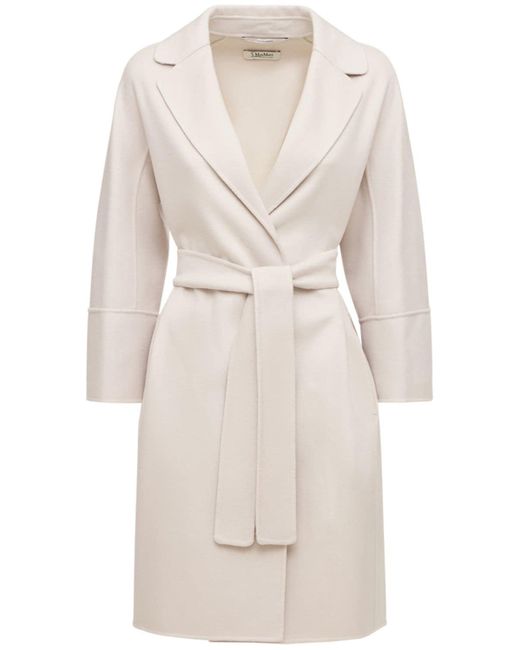 white wool wrap coat