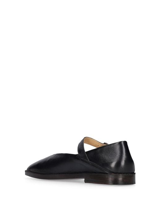 Lemaire Black Leather Ballerina Shoes for men