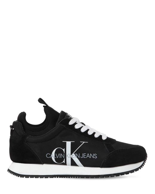 Calvin Klein Synthetic 20mm Josslyn Nylon Sneakers in Black - Lyst