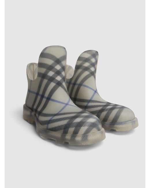 Burberry Gray Mf Marsh Rubber Ankle Boots for men