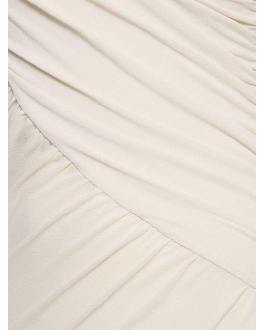 Rick Owens White Damen Einschulterkleid Mit Drapiertem Jersey „Amira“