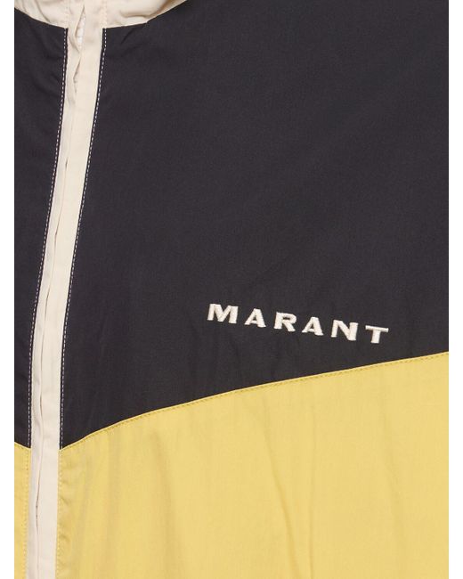 Giacca a vento brad in misto cotone di Isabel Marant in Yellow da Uomo