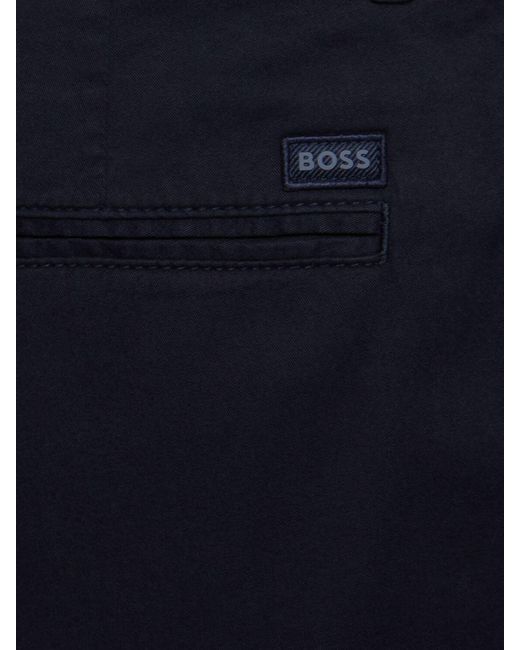 メンズ Boss H-slice ストレッチコットンハーフパンツ Blue