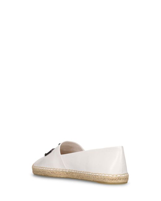 Tory Burch White 20mm Ines Leather Espadrilles