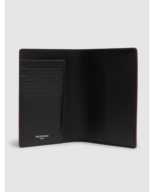 Balenciaga Purple Leather Passport Holder for men