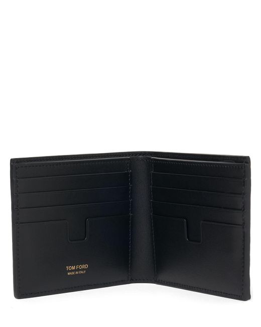Tom Ford Brieftasche Aus Leder Mit Logodruck in Black für Herren