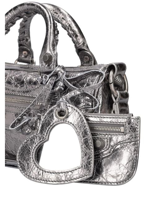 Balenciaga Metallic Mini Le Cagole Leather Duffle Bag