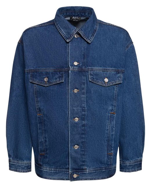 A.P.C. Blue Cotton Denim Jacket for men